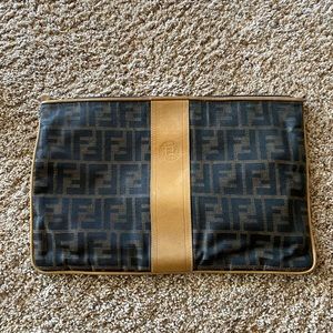 AUTHENTIC Vintage Fendi Clutch w/ Dust Bag